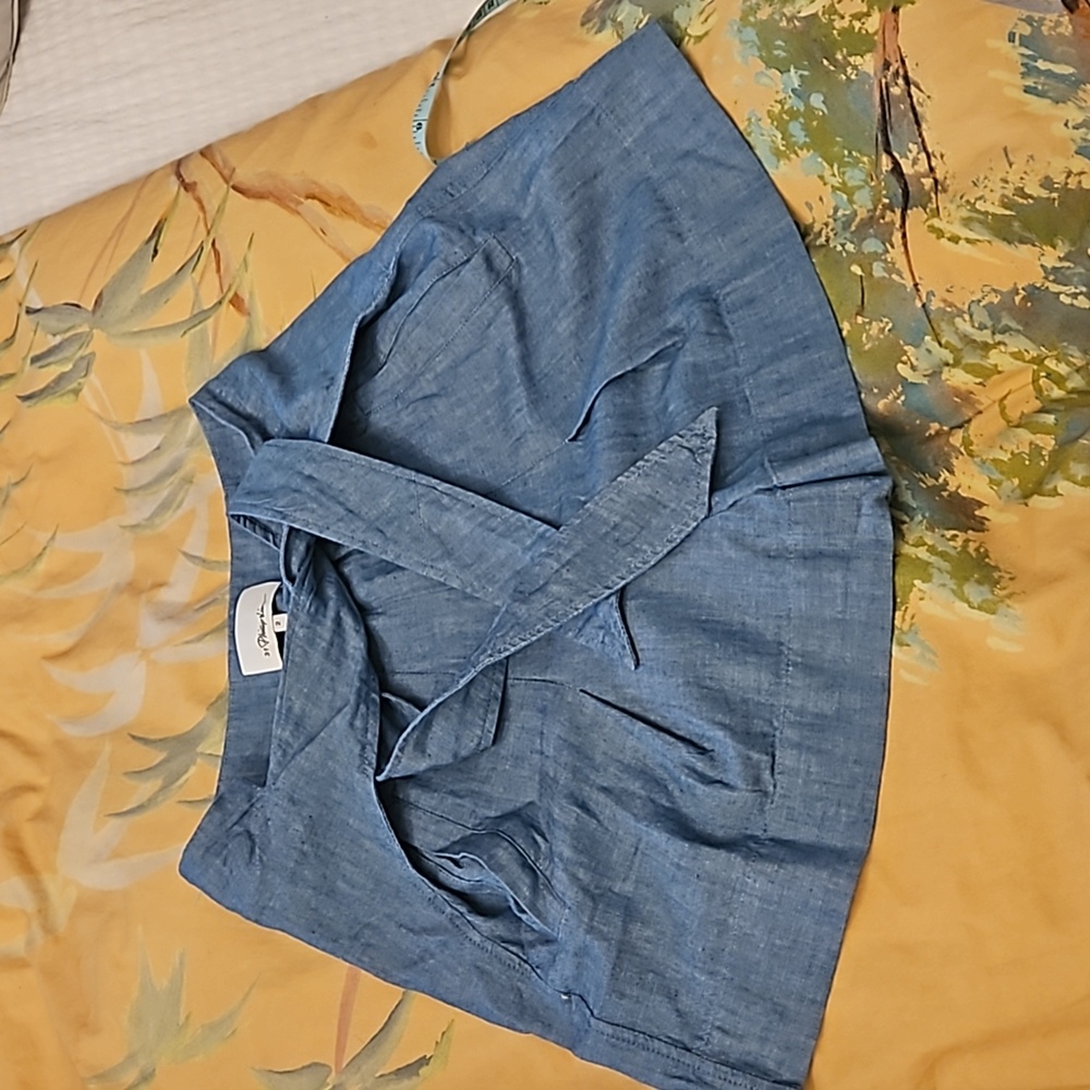 3.1 Phillip lim chambray high waisted shorts. Size 2 - Picture 2 of 5